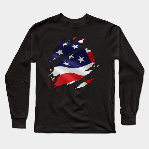 USA soul Long Sleeve T-Shirt by Flyingpanda